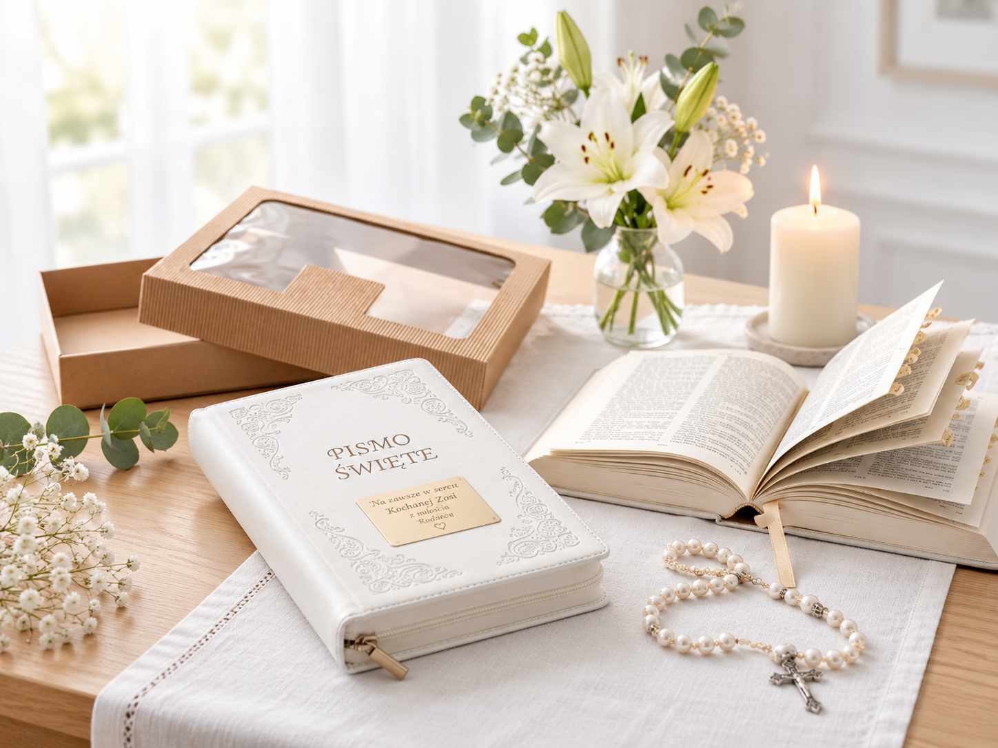 Biblie i książki religijne z grawerem – prezenty duchowe i pamiątki